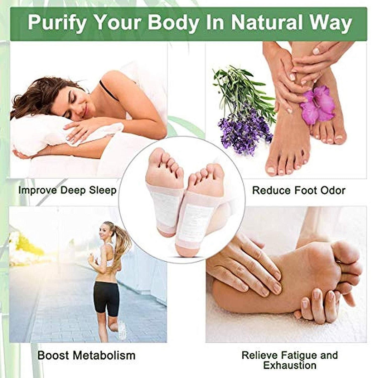 🌿 Premium Detox Foot Pads (Pack of 10) – Buy 1 Get 1 Free