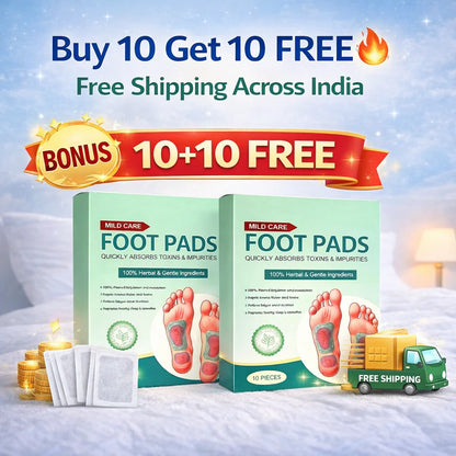 🌿 Premium Detox Foot Pads (Pack of 10) – Buy 1 Get 1 Free
