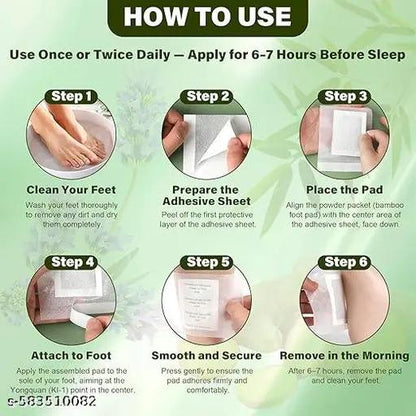 🌿 Premium Detox Foot Pads (Pack of 10) – Buy 1 Get 1 Free