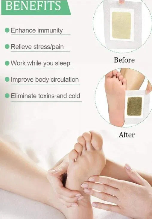 🌿 Premium Detox Foot Pads (Pack of 10) – Buy 1 Get 1 Free